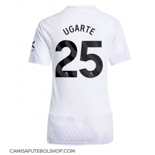 Camisa de time de futebol Manchester United Manuel Ugarte #25 Replicas 2º Equipamento Feminina 2025-26 Manga Curta